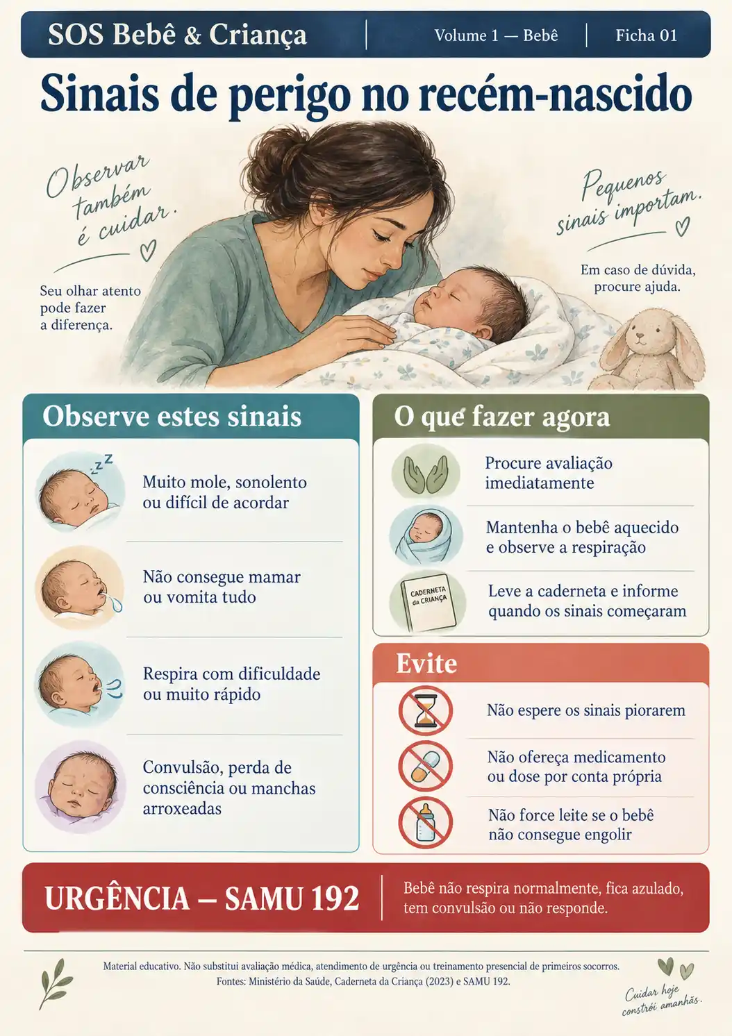Sinais de perigo no recém-nascido