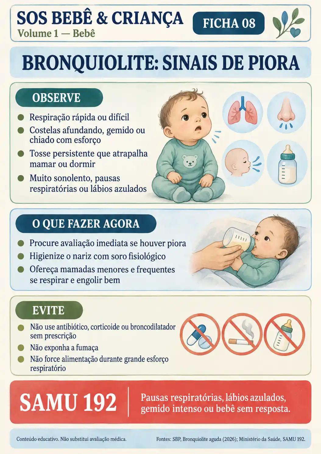 Bronquiolite: sinais de piora