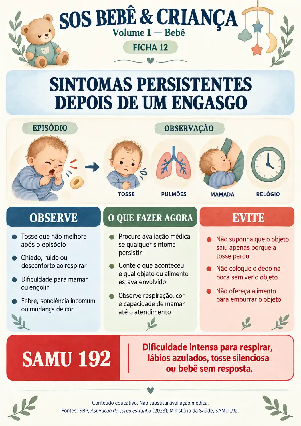 Sintomas persistentes depois de um engasgo